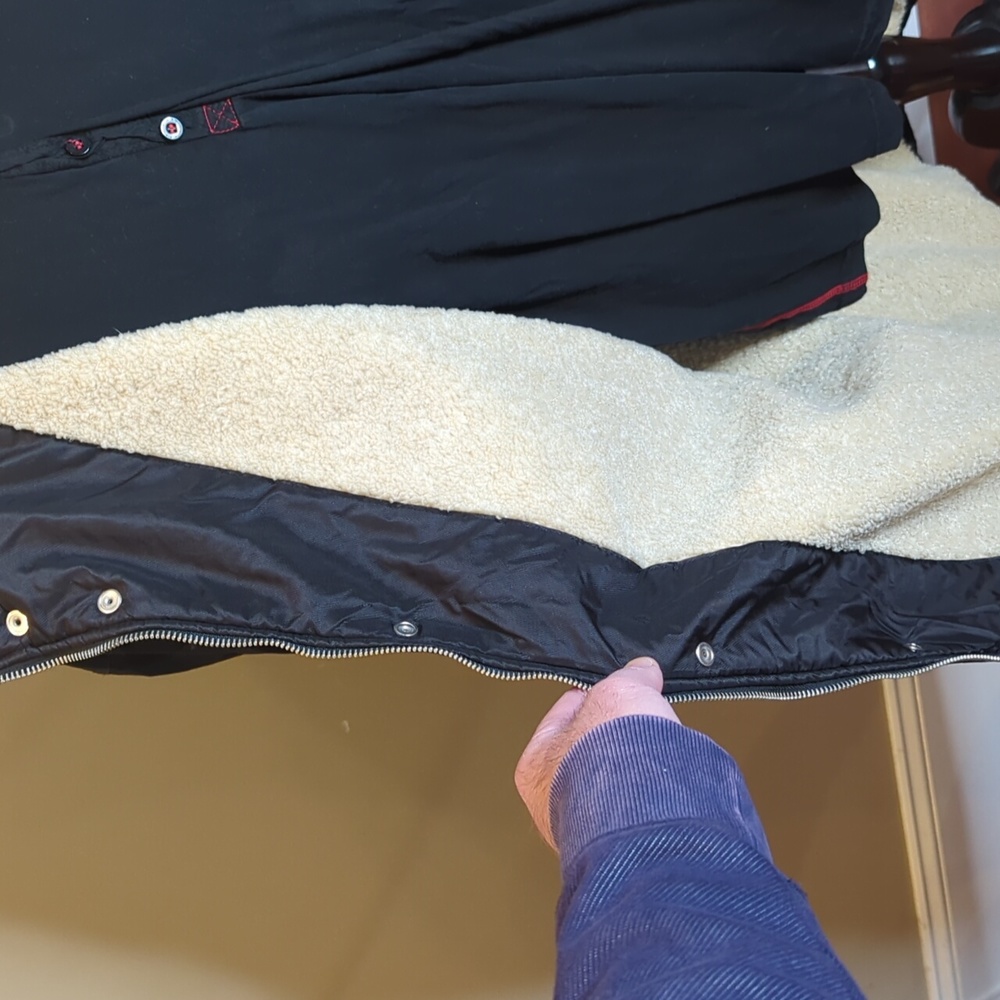 Long shearling lined jacket - Picture 5 of 6